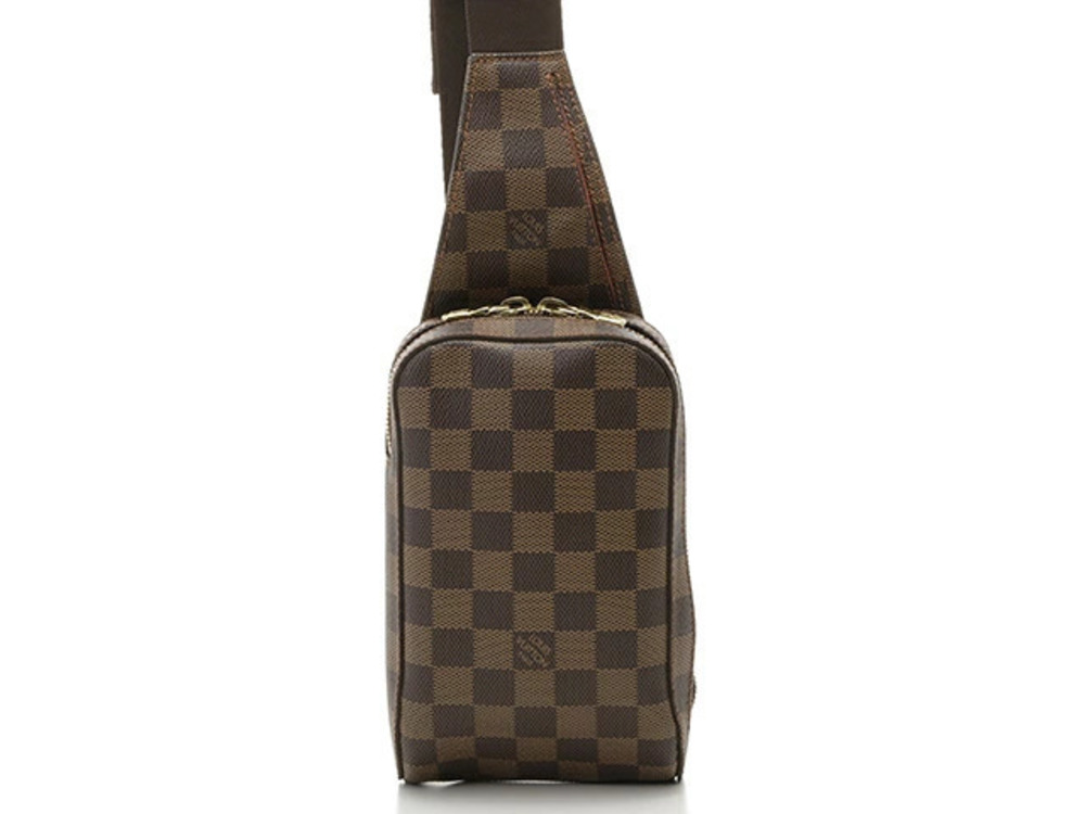 LOUIS VUITTON Geronimos Waist Bag Damier Ebene Brown
